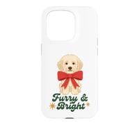 Furry and Bright Christmas Puppy Retro Holiday Design Coque pour iPhone 15 Pro