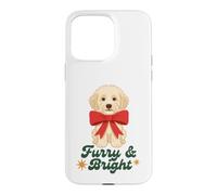 Furry and Bright Christmas Puppy Retro Holiday Design Coque pour iPhone 15 Pro Max