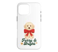 Furry and Bright Christmas Puppy Retro Holiday Design Coque pour iPhone 16 Pro Max