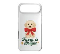 Furry and Bright Christmas Puppy Retro Holiday Design Coque pour iPhone Air