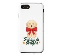 Furry and Bright Christmas Puppy Retro Holiday Design Coque pour iPhone SE (2020) / 7/8
