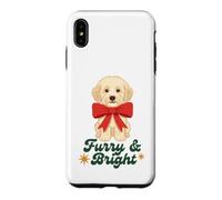 Furry and Bright Christmas Puppy Retro Holiday Design Coque pour iPhone XS Max