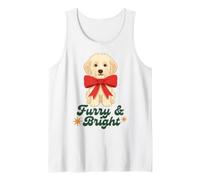 Furry and Bright Christmas Puppy Retro Holiday Design Débardeur