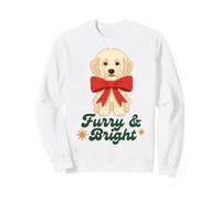 Furry and Bright Christmas Puppy Retro Holiday Design Sweatshirt