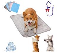 Furry Basics Cooling Mat, Furrybasics CoolingMat, Pet Air Conditioning Bed, Summer Indoor Dog Cooling Pad, Washable & Portable Pet Soft Pad, for Small Medium Large Dogs and Cat (Gray,L/27.6*21.7in)