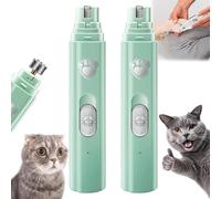 Furry Basics Paw Trimmer, Furrybasics Silent Paws Pro, Furrybasics Pet Electric Clippers, Low-Noise Rechargeable Pet Shaver for Cats & Dogs (Green*2pcs)