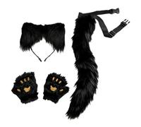 Furry Ear And Tail Set, Realistic Wolf Accessory, Cosplay Party Costume | Furry Ear And Tail Set, Realistic Wolf Style, Fast Halloween Cosplay Value, Charming Adult Party Dress Up Accessory Item