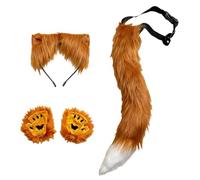 Furry Ear And Tail Set, Realistic Wolf Accessory, Cosplay Party Costume | Furry Ear And Tail Set, Realistic Wolf Style, Fast Halloween Cosplay Value, Charming Adult Party Dress Up Accessory Item