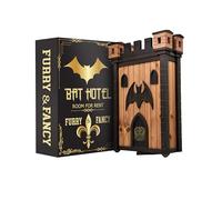 Furry & Fancy Maison de chauve-souris pour l'extérieur - Maison de bain gothique à suspendre - Grande grotte à 2 chambres pour chauve-souris jusqu'à 80 chauves-souris - Château en bois fait à la main
