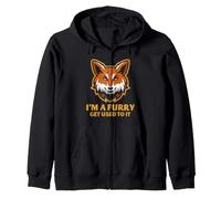 Furry Fandom Fox Fursona Pride, Dessin animé Amusant, Je suis Un Poilu Sweat à Capuche