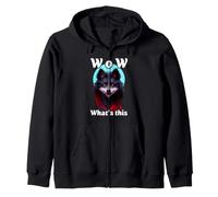 Furry Fandom Wolf Fan Fursona Funny Reaction Wow, C'est Quoi ça ? Sweat à Capuche