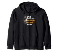 Furry Fandom Wolf Fursona Count Me in Funny Fan Citation Humour Sweat à Capuche