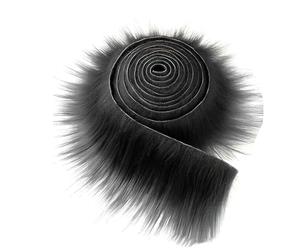 Furry - Fourrure synthétique douce - Pour bricolage - 5 x 150 cm - Fourrure synthétique douce - Pour bricolage, cosplay, décoration de costume, cheveux de Père Noël et sapin de Noël - Noir