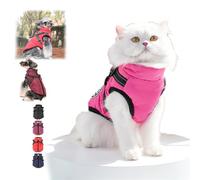 Furry King Dog Winter Coat, Furryking 3 in 1 Winter Jacket for Dogs,Dog Jacket Adjustable Warm Dog Coats,Waterproof Windproof Dog Snow Jacket with Zipper for Small Medium Large Dogs (Rose Red, L)