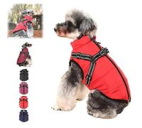 Furry King Dog Winter Coat, Furryking 3 in 1 Winter Jacket for Dogs,Dog Jacket Adjustable Warm Dog Coats,Waterproof Windproof Dog Snow Jacket with Zipper for Small Medium Large Dogs (Red, 5XL)