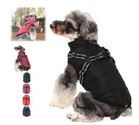 Furry King Dog Winter Coat, Furryking 3 in 1 Winter Jacket for Dogs,Dog Jacket Adjustable Warm Dog Coats,Waterproof Windproof Dog Snow Jacket with Zipper for Small Medium Large Dogs (Black, XL)