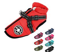 Furry King Dog Winter Coat with Zipper Warm Fleece Dogs Snowsuit Windproof, 3 in 1 Winter Jacket, Dog Coat with Harness Built in (XX-Large,#10)