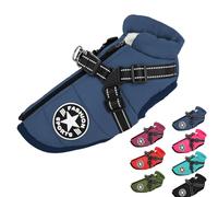 Furry King Dog Winter Coat with Zipper Warm Fleece Dogs Snowsuit Windproof, 3 in 1 Winter Jacket, Dog Coat with Harness Built in (X-Large,#11)