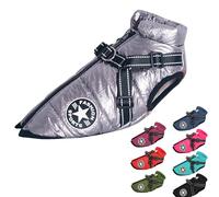 Furry King Dog Winter Coat with Zipper Warm Fleece Dogs Snowsuit Windproof, 3 in 1 Winter Jacket, Dog Coat with Harness Built in (4XL,#2)