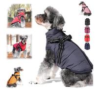 Furry King Manteau d'hiver pour chien Furryking 3 en 1, imperméable et coupe-vent, avec fermeture éclair, pour chiens de petite et moyenne tailles, gris, taille L