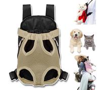 Furry Pawsy Carrier, 34 Style Furry Pawsy Cat Carrier, Pet Dog Carrier Front Chest Backpack, with Adjustable Comfortable Shoulder Straps, Breathable Mesh, Built-in Pet Lock, for Dog Cat (A04,XL)