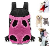 Furry Pawsy Carrier, 34 Style Furry Pawsy Cat Carrier, Pet Dog Carrier Front Chest Backpack, with Adjustable Comfortable Shoulder Straps, Breathable Mesh, Built-in Pet Lock, for Dog Cat (A09,XL)