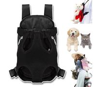 Furry Pawsy Carrier, 34 Style Furry Pawsy Cat Carrier, Pet Dog Carrier Front Chest Backpack, with Adjustable Comfortable Shoulder Straps, Breathable Mesh, Built-in Pet Lock, for Dog Cat (A02,S)