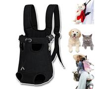 Furry Pawsy Carrier, 34 Style Furry Pawsy Cat Carrier, Pet Dog Carrier Front Chest Backpack, with Adjustable Comfortable Shoulder Straps, Breathable Mesh, Built-in Pet Lock, for Dog Cat (C02,XL)