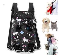 Furry Pawsy Carrier, 34 Style Furry Pawsy Cat Carrier, Pet Dog Carrier Front Chest Backpack, with Adjustable Comfortable Shoulder Straps, Breathable Mesh, Built-in Pet Lock, for Dog Cat (B15,S)