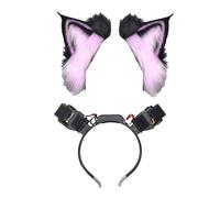 Furry Wolf Cosplay Party Anime COSPLAY Halloween Oreille dynamique Accessoires de jeu de rôle Bal Party Accessoires de jeu de rôle Mouvement interactif Oreilles de chat Chapeaux