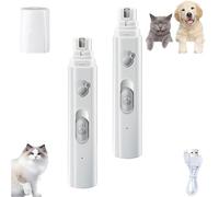 Furrybasics Silent Paw Pro, Furry Basics Paw Trimmer, Furrybasics Pet Electric Clippers, Electric Pet Nail Trimmer, Waterproof & Easy to Clean, Prevents Accidental Nicks (White*2)
