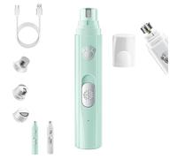 Furrybasics Silent Paw Pro, Furry Basics Paw Trimmer, Low-Noise Dog Nail Trimmer, 2-Speed Cordless & Rechargeable for Easy Grooming, Waterproof & Easy to Clean for Cats and Dogs (Green)