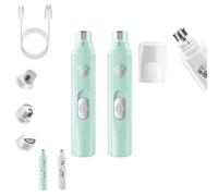 Furrybasics Silent Paw Pro, Furry Basics Paw Trimmer, Low-Noise Dog Nail Trimmer, 2-Speed Cordless & Rechargeable for Easy Grooming, Waterproof & Easy to Clean for Cats and Dogs (Green*2pc)