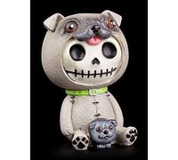 Furrybones Figurine Foule dans Chiens Costume INCL. Boîte Cadeau pour Collectionneur Drôle Déco Tête de Mort Visage