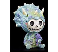 Furrybones Figurine Tricératops Dinosaure INCL. Boîte Cadeau pour Collectionneur Drôle Déco Tête de Mort Visage