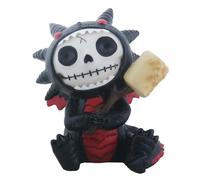 Furrybones Noir Scorchie Squelette en Costume de Dragon avec Guimauve Figurine