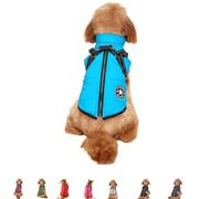 Furryk Dog Winter Coat, Furryking 3 in 1 Winter Jacket, Furry King Dog Winters Coat, Furry Dogs Jacket with Harness (Lake Blue,Small)