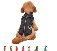 Furryk Dog Winter Coat, Furryking 3 in 1 Winter Jacket, Furry King Dog Winters Coat, Furry Dogs Jacket with Harness (Black,X-Large)