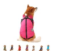 Furryk Dog Winter Coat, Furryking 3 in 1 Winter Jacket, Furry King Dog Winters Coat, Furry Dogs Jacket with Harness (Pink,Small)