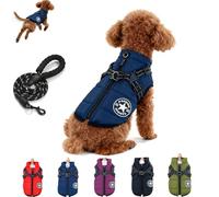Furryking Dog Winter Coat,Furryking 3 in 1 Winter Jacket,Waterproof and Windproof Dog Winters Coat with Leash,Warm Comfortable Dogs Winters Jacket for Small, Medium Large Dogs (Blue,M)