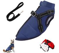 Furryking Dog Winter Coat/Furryking 3 in 1 Winter Jacket, Waterproof and Windproof Snow Zip-Up Dog Jacket, Coats for Small, Medium and Large Dogs (Blue,3X-Large)
