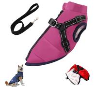 Furryking Dog Winter Coat/Furryking 3 in 1 Winter Jacket, Waterproof and Windproof Snow Zip-Up Dog Jacket, Coats for Small, Medium and Large Dogs (Purple,Medium)
