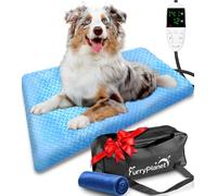 FurryPlanet Tapis chauffant pour chien avec 2 housses et sac de rangement 840D, température réglable, tapis chauffant électrique pour animal domestique avec minuterie, grand tapis chauffant