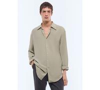FURSAC - Chemise col hirondelle en viscose - Taille S - Homme Vert