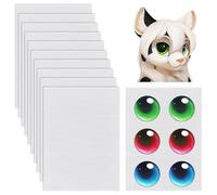 Fursuit Lot de 10 feuilles de toile en plastique imperméable et imprimable pour masque 0,5 mm Blanc 0,5 mm Pour masque, yeux, fourrures, accessoires de cosplay, sculpture, loisirs créatifs, 30 x 20 cm