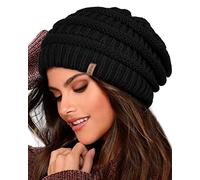 FURTALK Bonnet en Tricot pour Femme Ligne Polaire Casquette de Ski Chapeau d'hiver Ample pour Femme