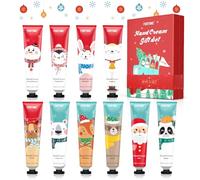 FURTIME Creme Main - 10 Pièces, Crème pour Mains Sèches et gercées, Cadeaux de Noël, Coffret Cadeau pour Femmes et Hommes - Absorbe Rapidement, Hydrate Instantanément, Non Gras