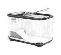 Furtryvl Aquarium avec trous de ventilation, kit de configuration d'aquarium - Conteneur pour tortue avec escaliers pour la vie aquatique, l'aménagement paysager, le sable, le gravier d'eau douce, les