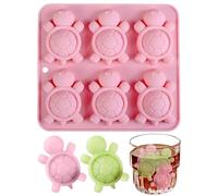 Furtryvl Bac à glaçons en silicone | Moules à glaçons en forme de tortue, outils de fabrication de boissons glacées pour bonbons, pudding de famille, décoration de table à thème, amateurs de café