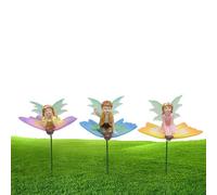 Furtryvl Lot de 3 piquets lumineux en forme de papillon pour la fête des mères, un anniversaire, une atmosphère rêveuse pour balcon, cour, pelouse